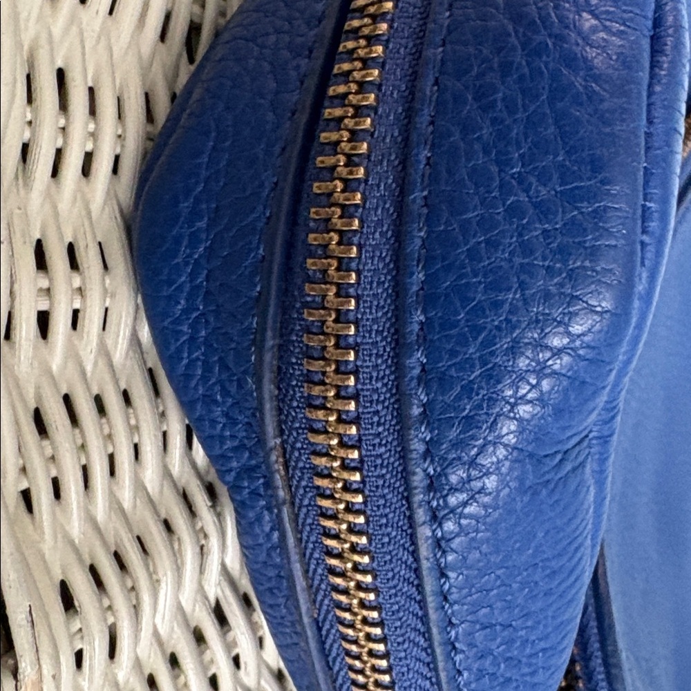 Fossil Blue Leather Preston Crossbody Bag - Picture 8 of 12